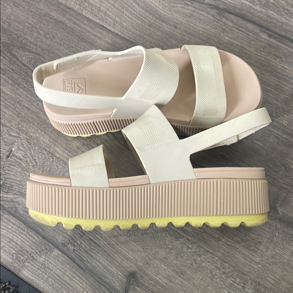 Stylish White Platform Sandals